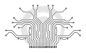 Vector circuit board background technology. illustration