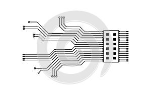 Vector circuit board background technology. illustration