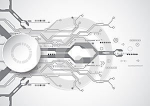 Vector circuit board background technology. illustration