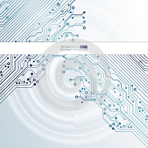 Vector circuit board illustration. Abstract technology. EPS 10