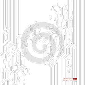 Vector circuit board illustration. Abstract technology. EPS 10