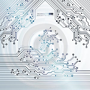 Vector circuit board illustration. Abstract technology. EPS 10