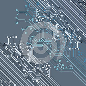 Vector circuit board illustration. Abstract technology. EPS 10