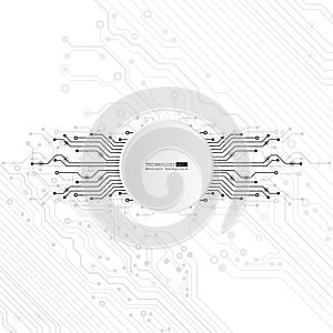 Vector circuit board illustration. Abstract technology. EPS 10