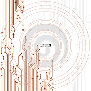 Vector circuit board illustration. Abstract technology. EPS 10