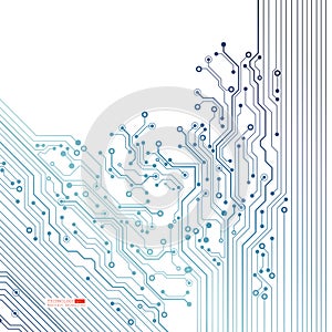 Vector circuit board illustration. Abstract technology. EPS 10