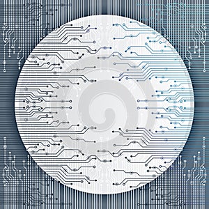 Vector circuit board illustration. Abstract technology. EPS 10