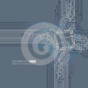 Vector circuit board illustration. Abstract technology. EPS 10