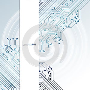 Vector circuit board illustration. Abstract technology. EPS 10