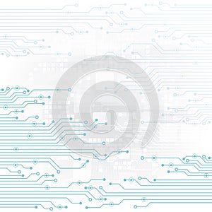 Vector circuit board illustration. Abstract technology. EPS 10