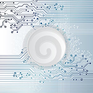 Vector circuit board illustration. Abstract technology. EPS 10