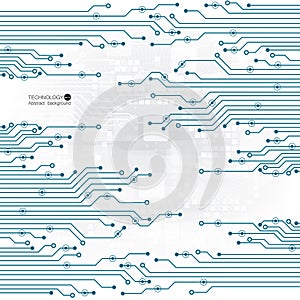 Vector circuit board illustration. Abstract technology. EPS 10