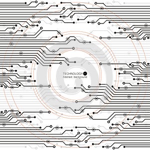 Vector circuit board illustration. Abstract technology. EPS 10