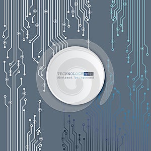 Vector circuit board illustration. Abstract technology. EPS 10