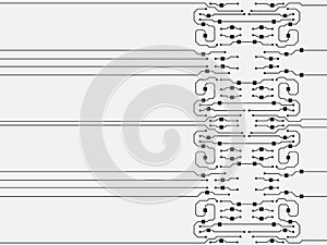 Vector circuit board illustration