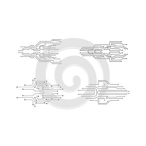 vector of circuit technology logo template illustration