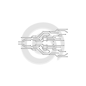 vector of circuit technology logo template illustration