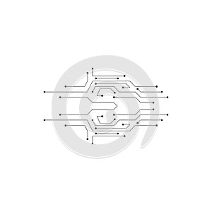 vector of circuit technology template illustration