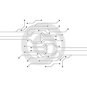 vector of circuit technology template illustration