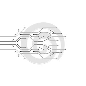 vector of circuit technology template illustration