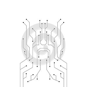 vector of circuit technology template illustration