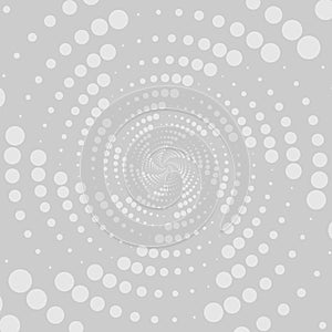 Vector circular swirl pattern of circles on a gray background. Texture, background for text