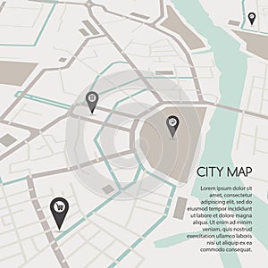Vector city map