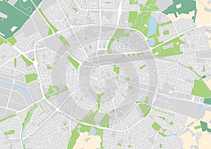 Vector city map of Eindhoven, Netherlands