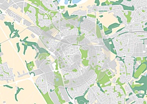 Vector city map of Heerlen, Netherlands