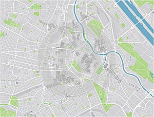 Vector city map of Vienna.