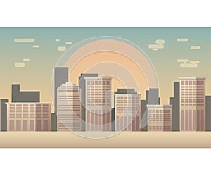 Vector city skyline silhouette