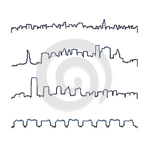 Vector cityscape skyline buidlings silhouette