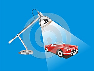 Vector classic car toy model