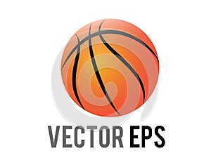 Vector classic orange basketbal game ball icon