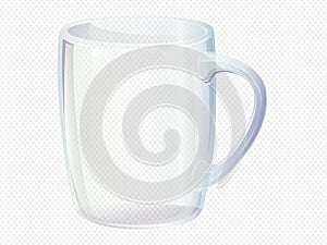 Vector clear glass Mug