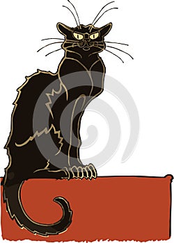 Vector clipart of the black cat