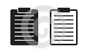 Vector Clipboard Icon Set. Clipboard Symbols