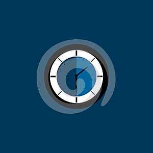 Vector clock icon. Schedule, appointment, important date concept. Modern flat design illustration.