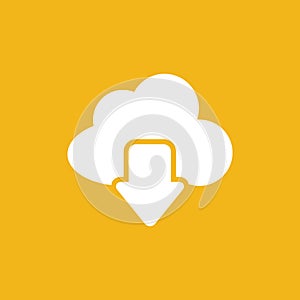 Cloud computing download icon