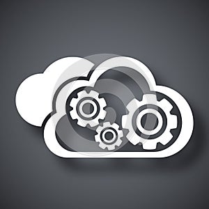 Vector cloud computing icon