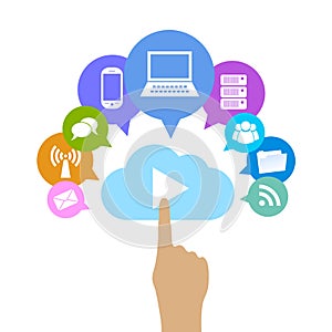 Vector internet concept