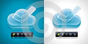 Vector cloud computing XXL icon