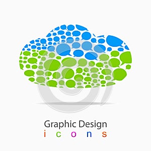 Vector Cloud Message logo color icon business