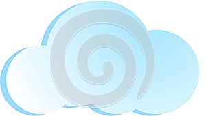 vector cloud shapes, cloud icons for web and app, for cloud computing and so on in flat style. Weather icons. Eps 10