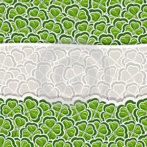 Vector Clover Pattern for St Patrick`s Day