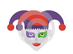 Vector clown on a white background
