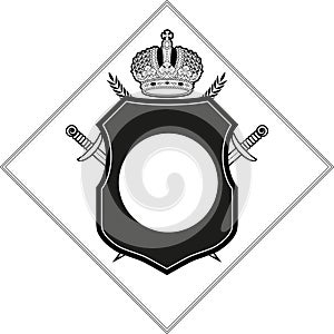 Vector coat of arms design template.