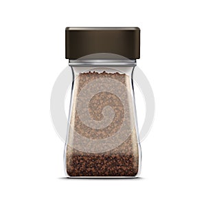 Vector Coffee Glass Jar Packaging Package Isolated