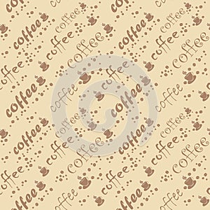 Vector coffee seamless background