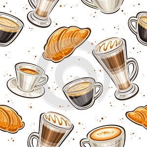 Vector Coffee seamless pattern